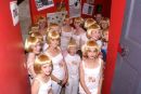 Show girls about to go on stage at the festival 